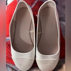 Girls white flats